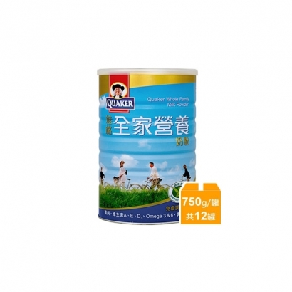 桂格 全家營養奶粉750g 箱裝 (295元/罐)