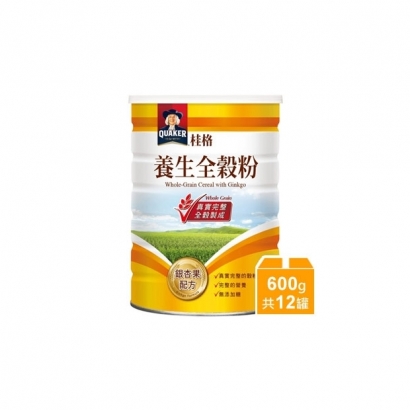 桂格 養生全穀粉—銀杏果配方600g 箱裝 (216元/罐)