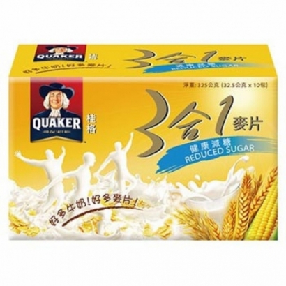 桂格 三合一麥片-健康低糖(10入/盒)